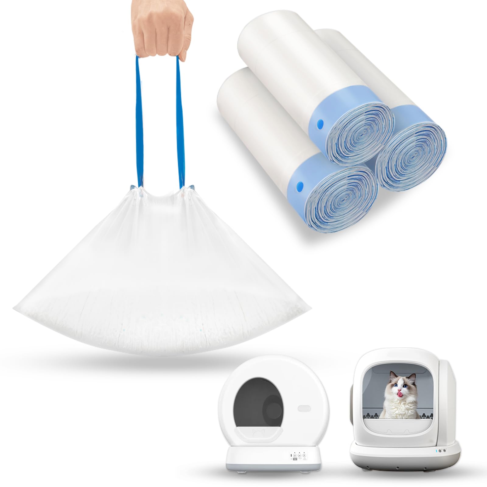 TAILRYTH bags roll demonstrates tear-resistance for easy daily litter disposal