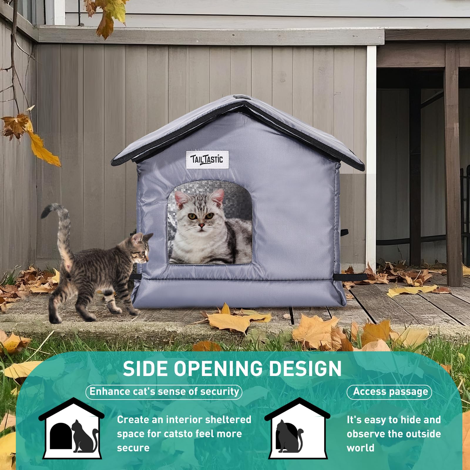 TailTastic insulation-core keeps cats warm during cold nights.
