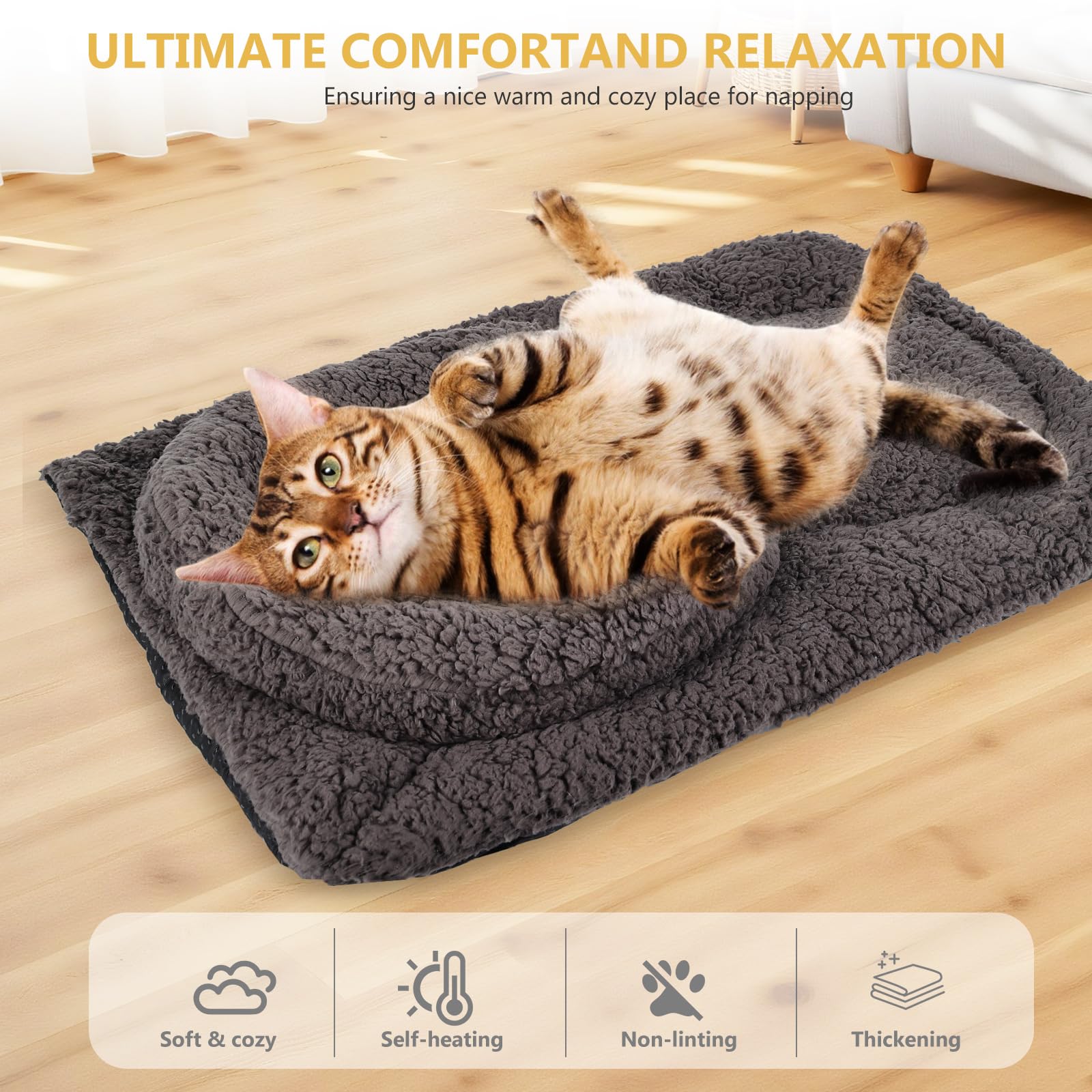 TailTastic machine-washable cat bed mat stays fluffy after washes