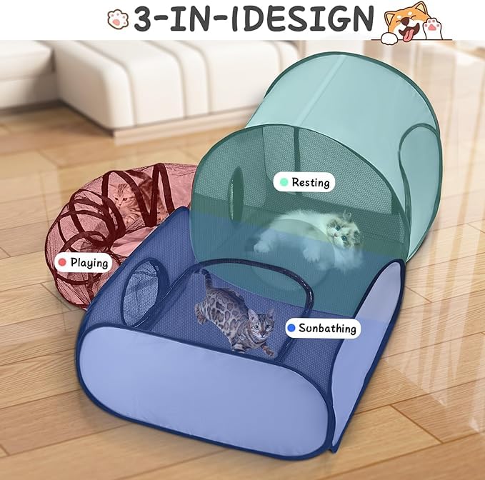 TailTastic medium playpen with two sizes offers a cozy fit for small to medium pets.