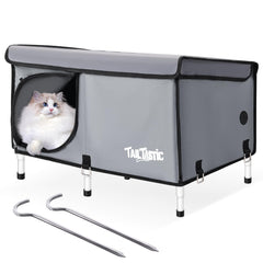TailTastic Outdoor Cat House elevated platform shelter for outdoor cats