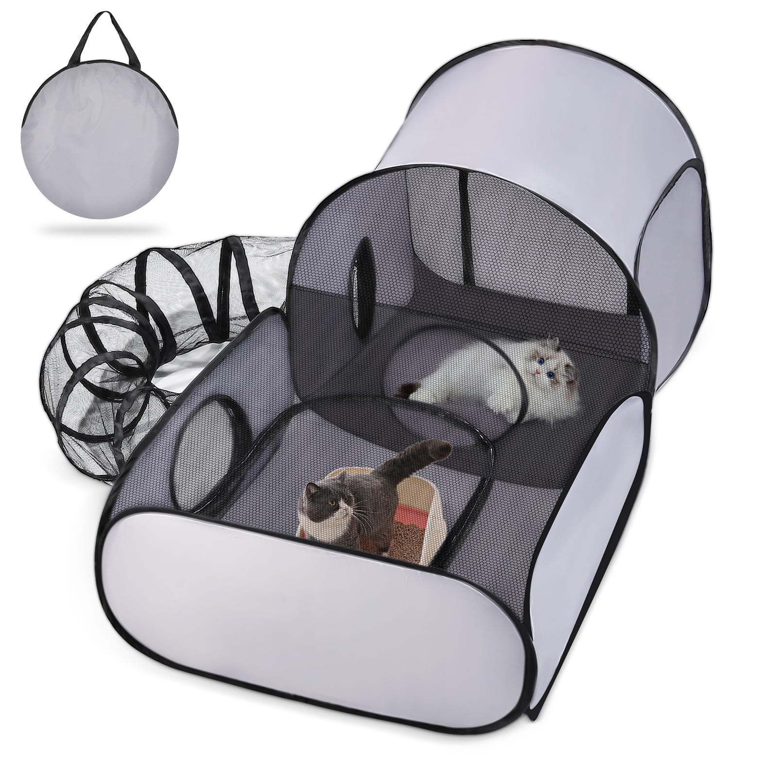 TailTastic pet playpen with surround tunnel boosts safe outdoor playtime.
