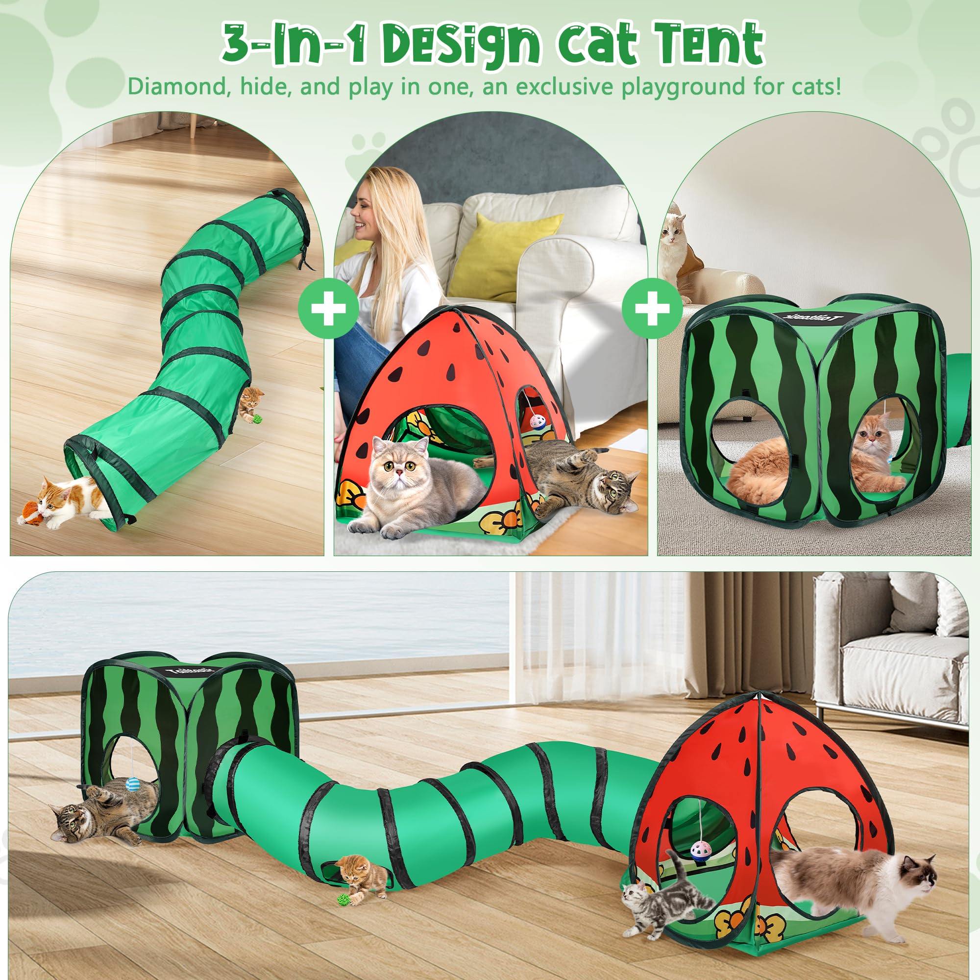 TailTastic pop-up cube offers quick assembly for shared multi-cat play