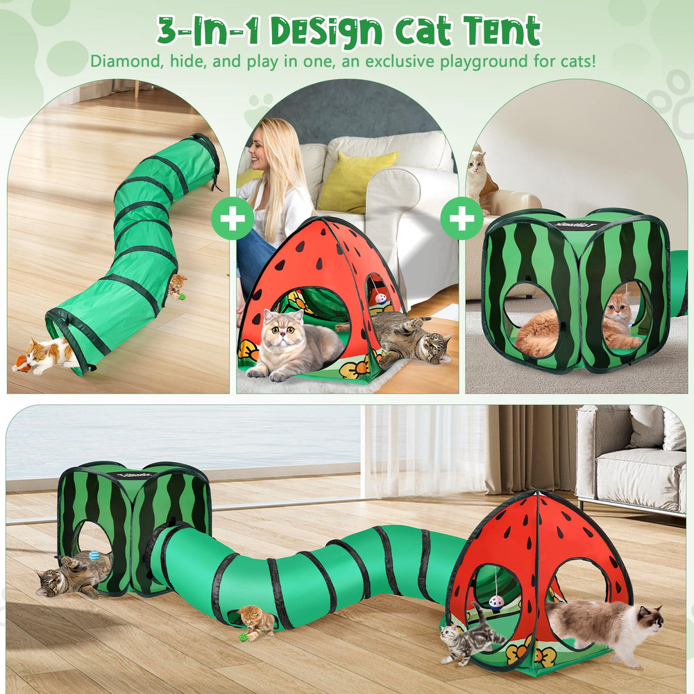 TailTastic pop-up cube offers quick assembly for shared multi-cat play