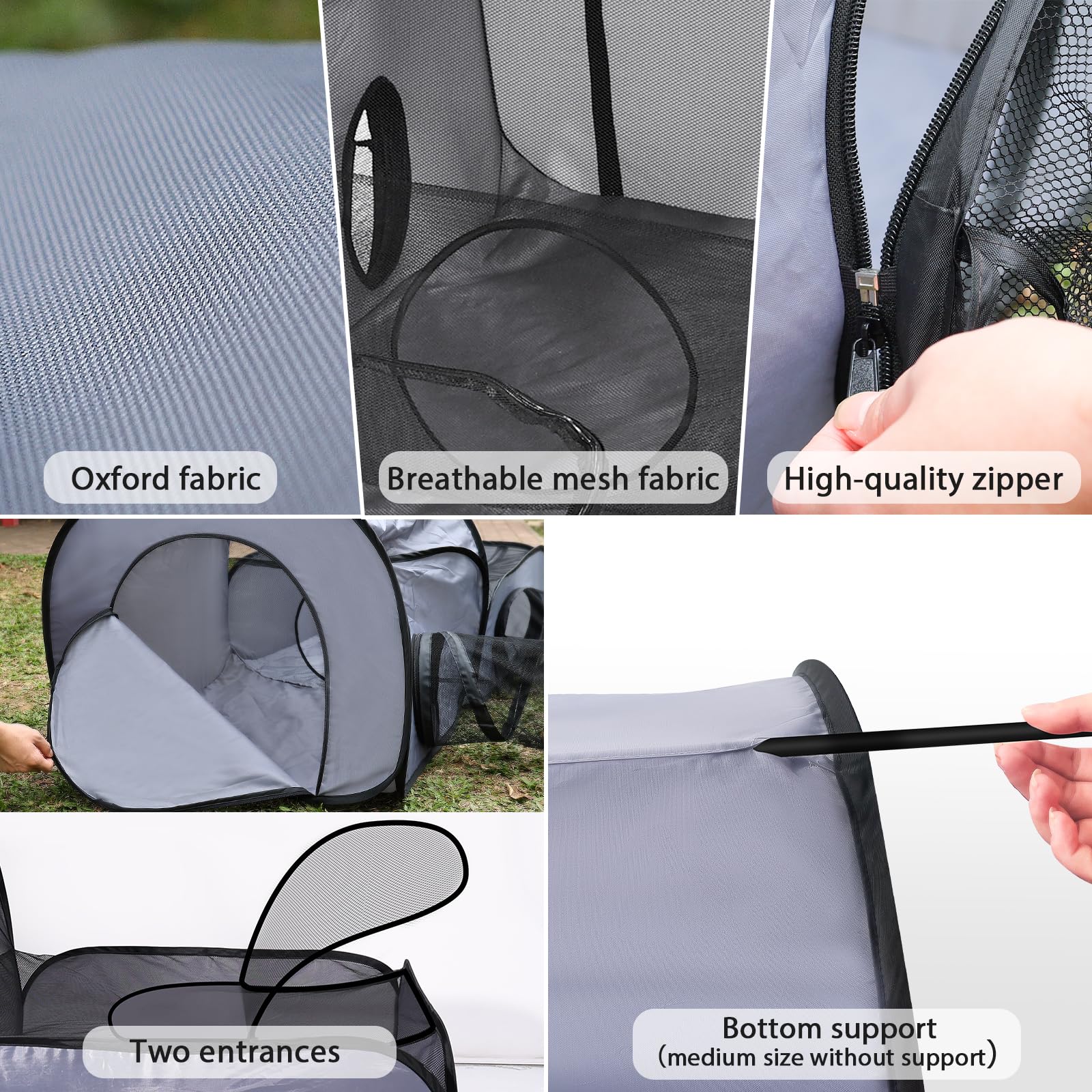 TailTastic portable playpen with carry bag offers travel-friendly enclosure.