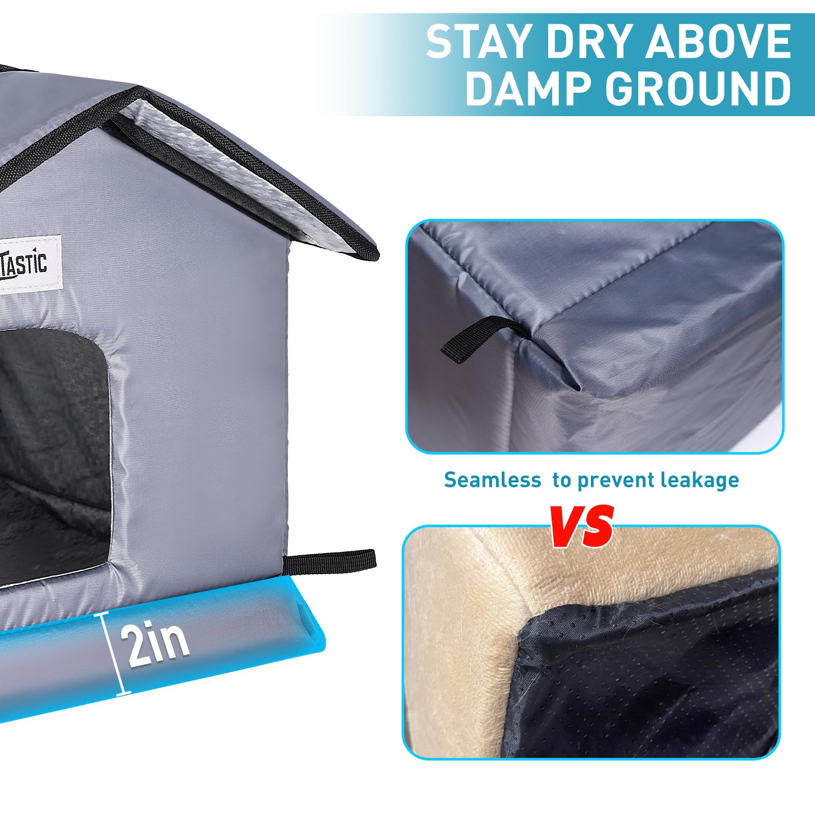 TailTastic weatherproof-cat-house insulation-core traps heat for year-round warmth.