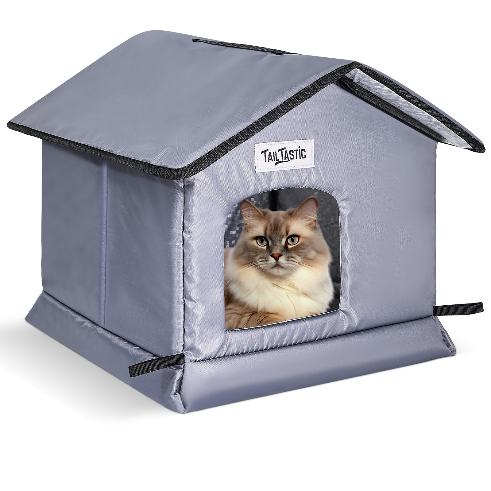 TailTastic weatherproof-cat-house roof closeup for rain-ready shelter.