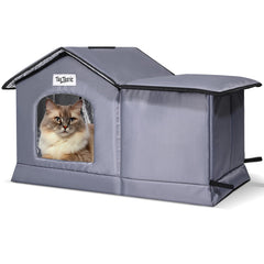 TailTastic weatherproof outdoor cat house roof provides rain protection for drizzly days