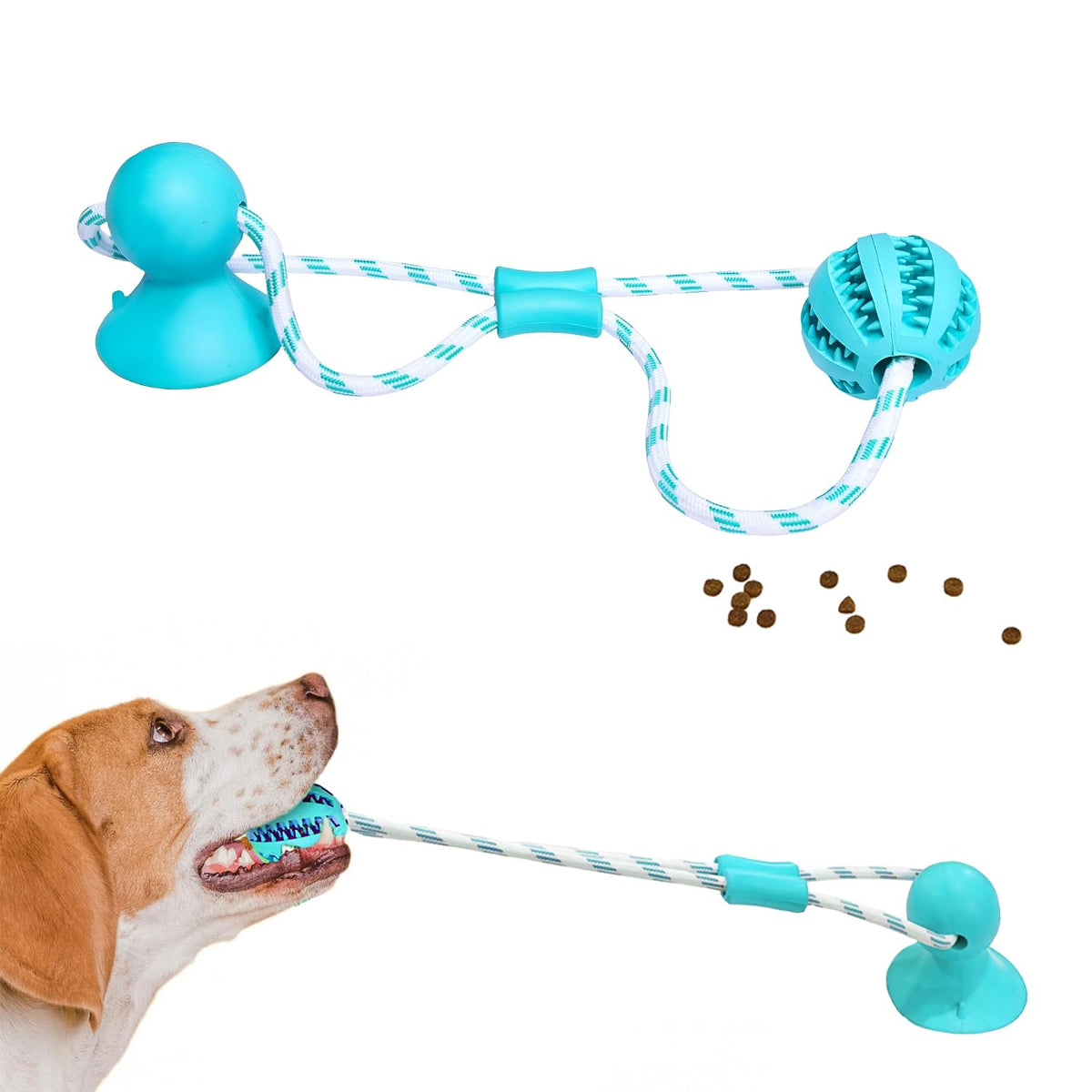 Tailwag indestructible tug ball blue for aggressive chewers and long-lasting play