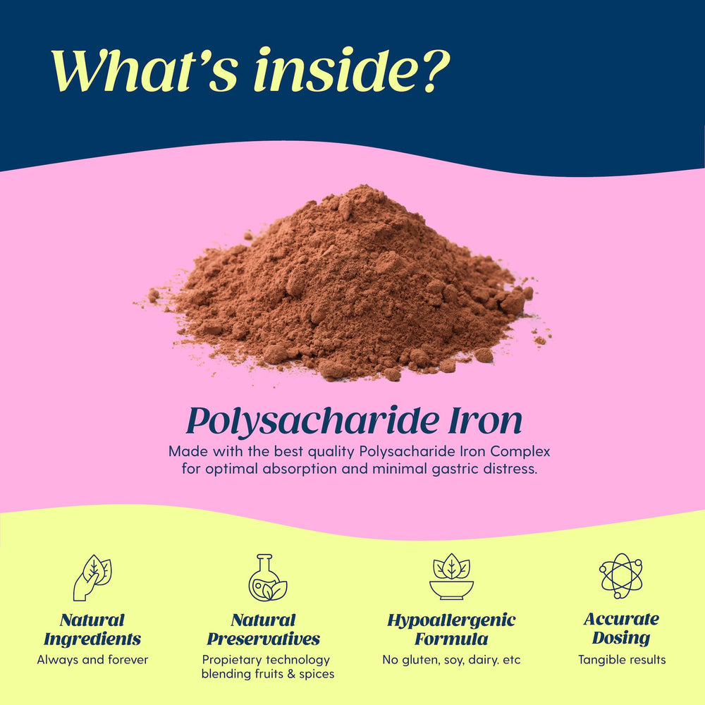 Taily AminoPets liquid iron label view emphasizes clean ingredients