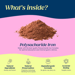Taily AminoPets liquid iron label view emphasizes clean ingredients