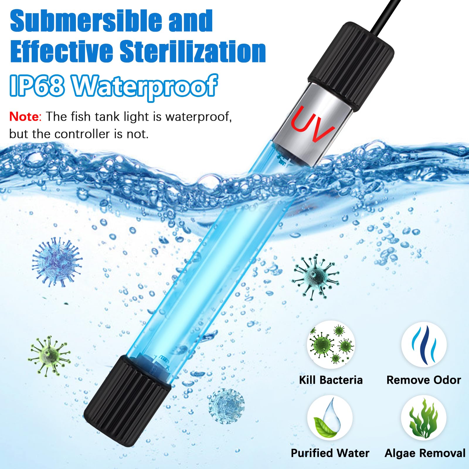TAISHAN Aquarium Clean Light quick disinfection for fast tank refresh.