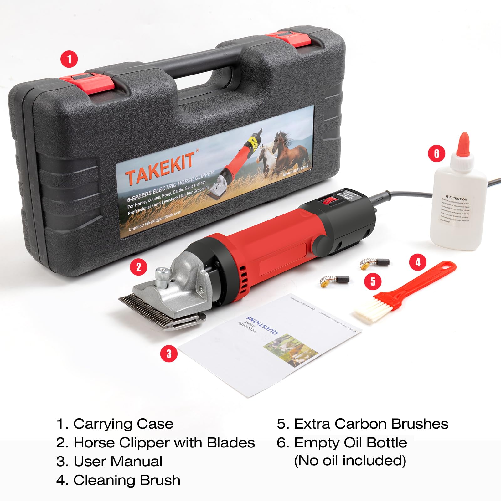 Takekit horse clippers in livestock grooming scenarios for efficient clipping