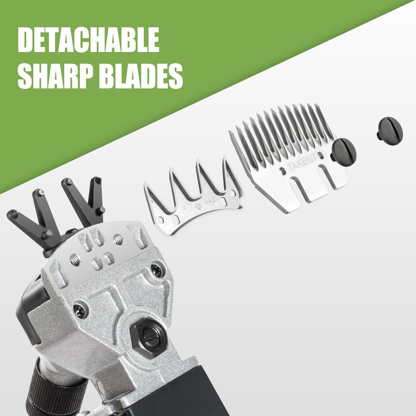TakeKit Sheep Shears 500W copper motor label emphasizing power and reliability