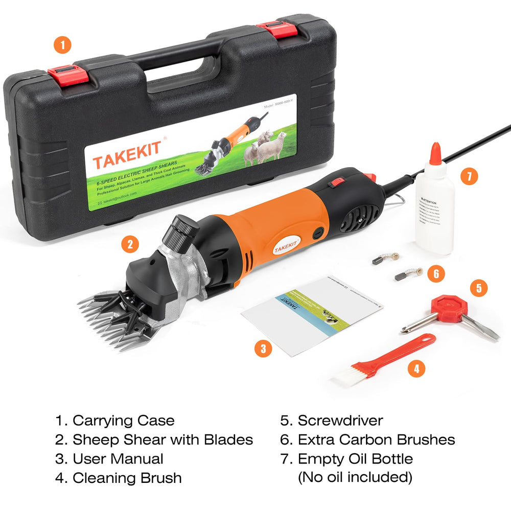 TAKEKIT Sheep Shears full product shot highlighting versatility