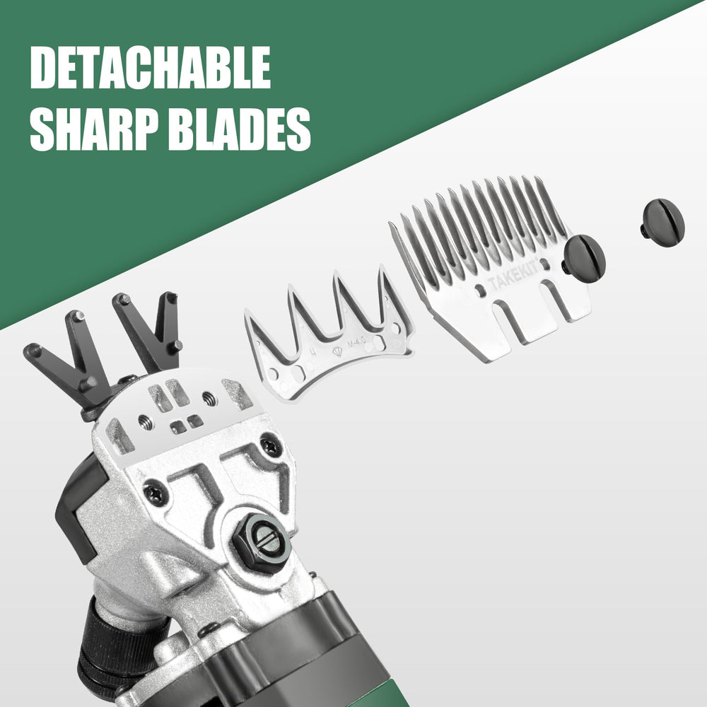 TAKEKIT Sheep Shears premium steel blades deliver durable, clean cuts.