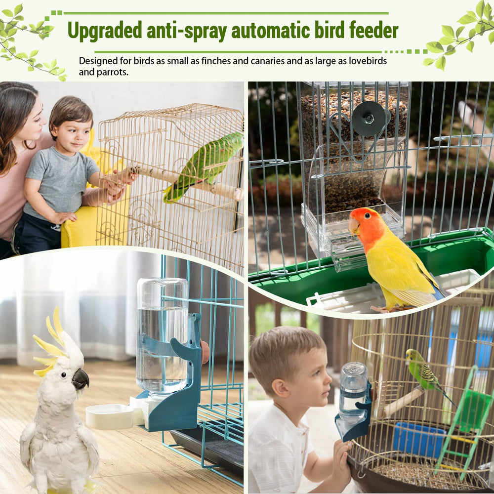 TAKORUY no mess automatic bird water dispenser provides consistent hydration.