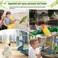 TAKORUY no mess automatic bird water dispenser provides consistent hydration.