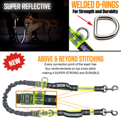 TAKSIN reflective bungee leash highlight for visibility during night walks