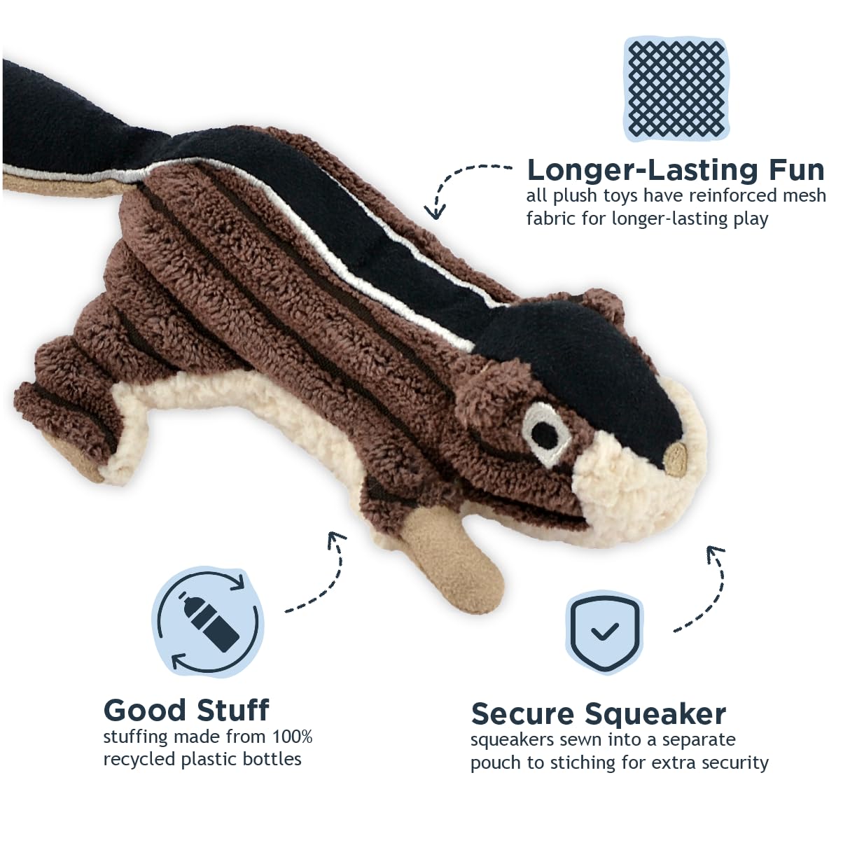Tall Tails Chipmunk plush close-up showing soft fabric for cuddling.
