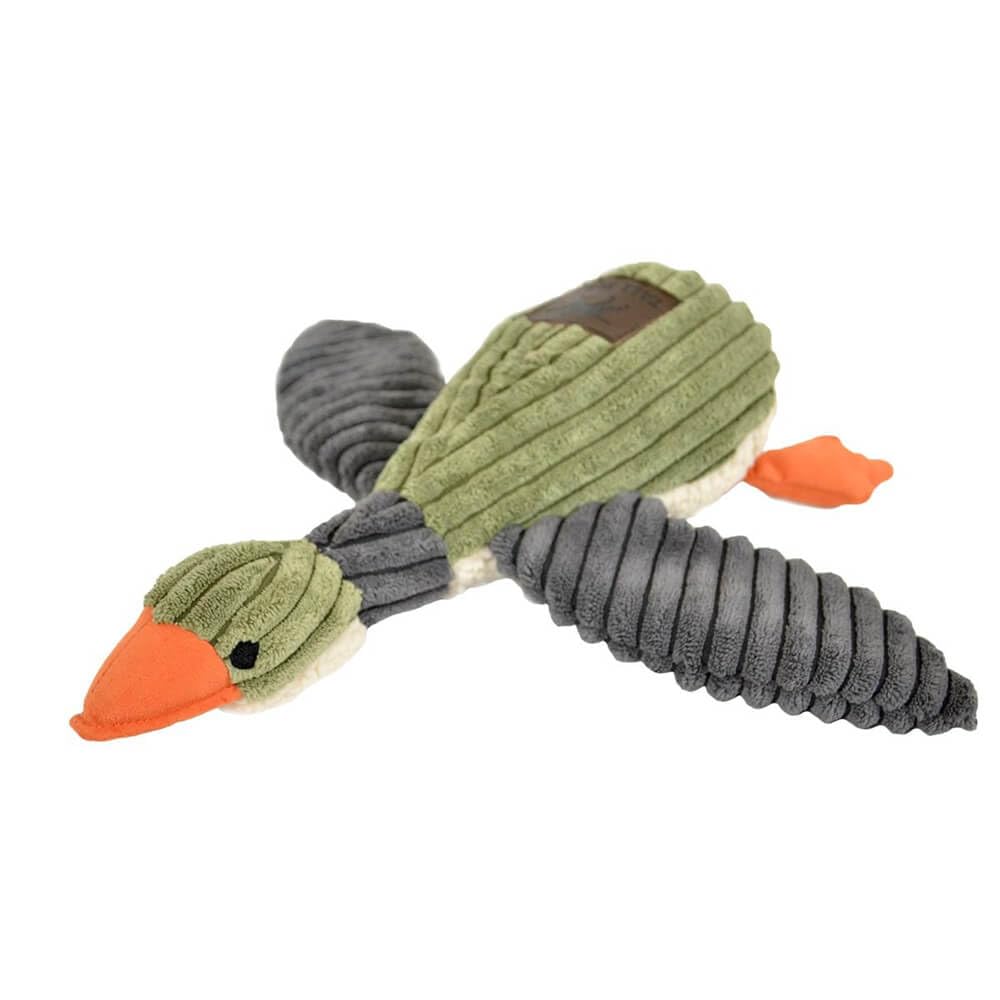Tall Tails Classic Plush Squeaker Duck front view showing soft cuddle surface for dogs