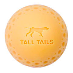 Tall Tails G.O.A.T sport ball small side view shows bright yellow color for visibility.