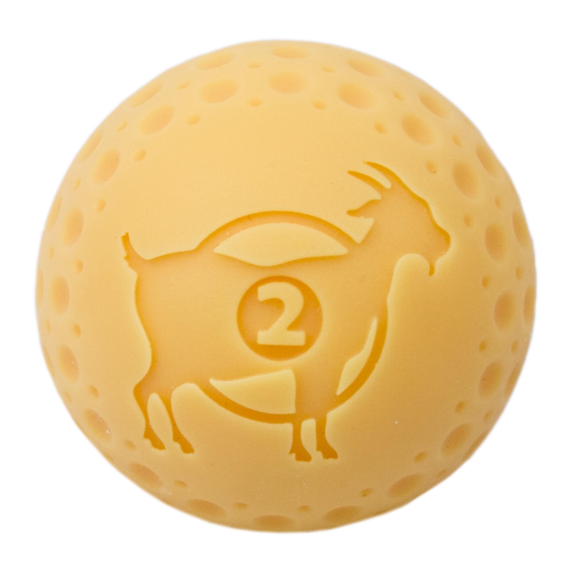 Tall Tails G.O.A.T sport ball small yellow closeup emphasizes floating design for water play.