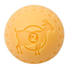 Tall Tails G.O.A.T sport ball small yellow closeup emphasizes floating design for water play.