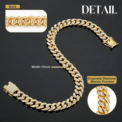 Collar pequeño dorado con diamantes de Tallew para perro