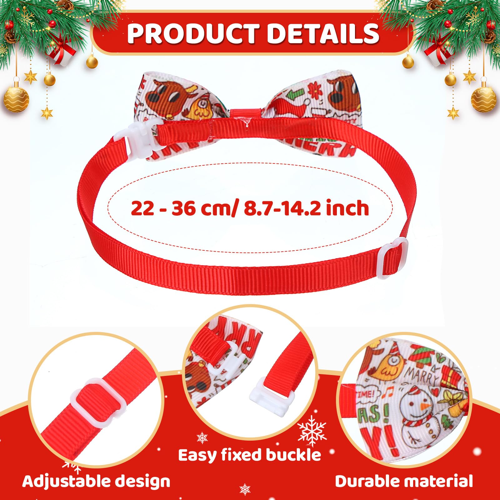 Talltalk 120-piece pet accessory pack for multi-pet holiday dressing.