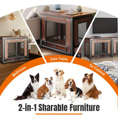 TALORFU kennel-table top view shows decorative surface ideal for lamps and plants.