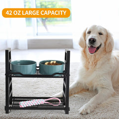 Tamaykim elevated dog bowls at 13-inch height fit tall dogs and older pets.