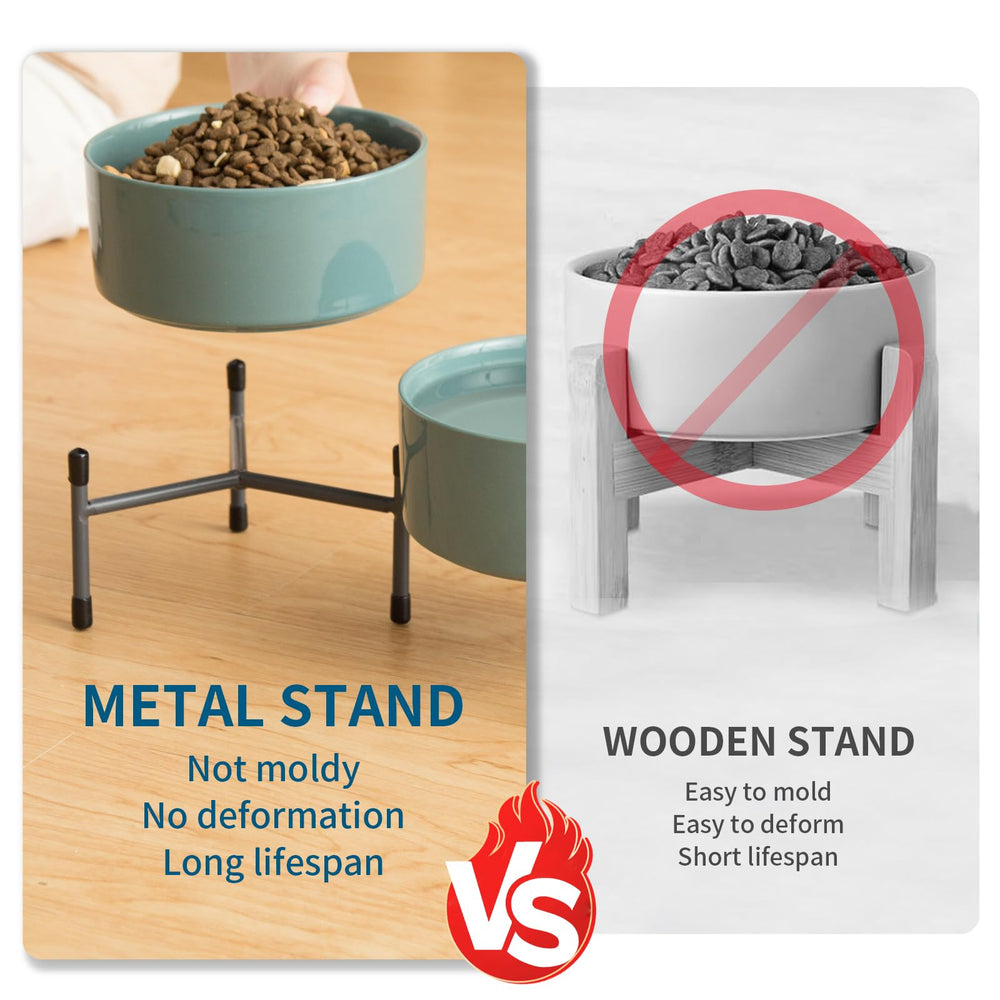 TAMAYKIM bowls with stand demonstrate easy mealtimes and adjustable height.