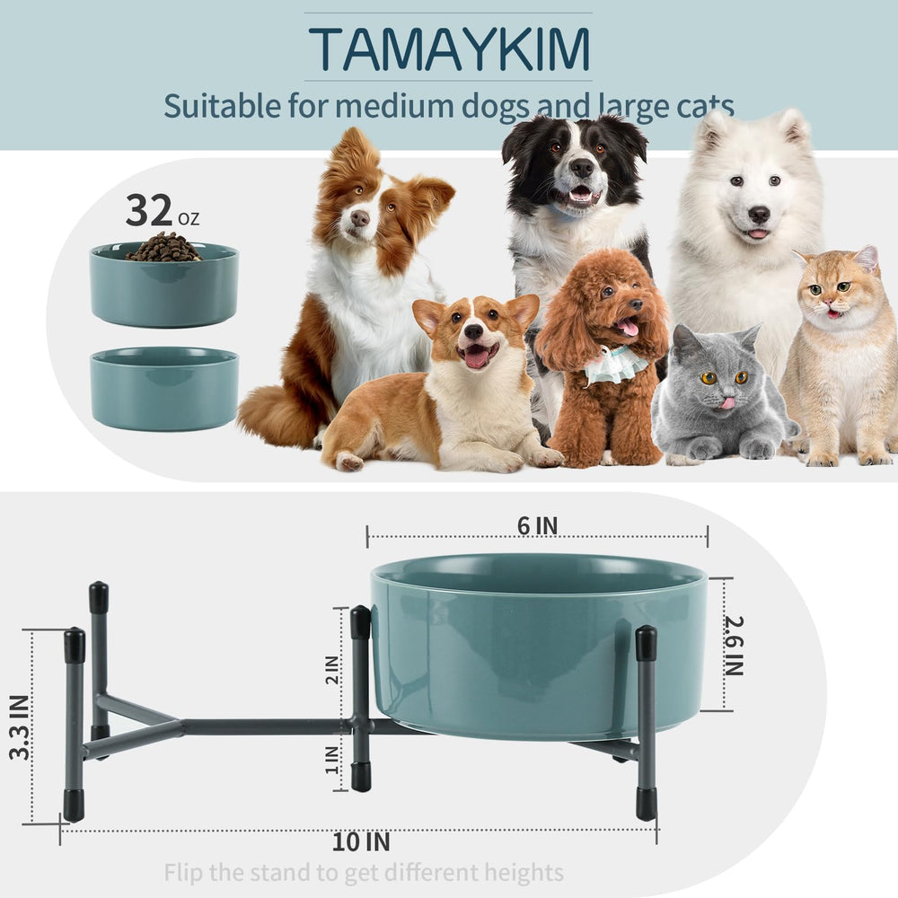 TAMAYKIM porcelain dog cat bowls closeup highlights durable ceramic for daily use.