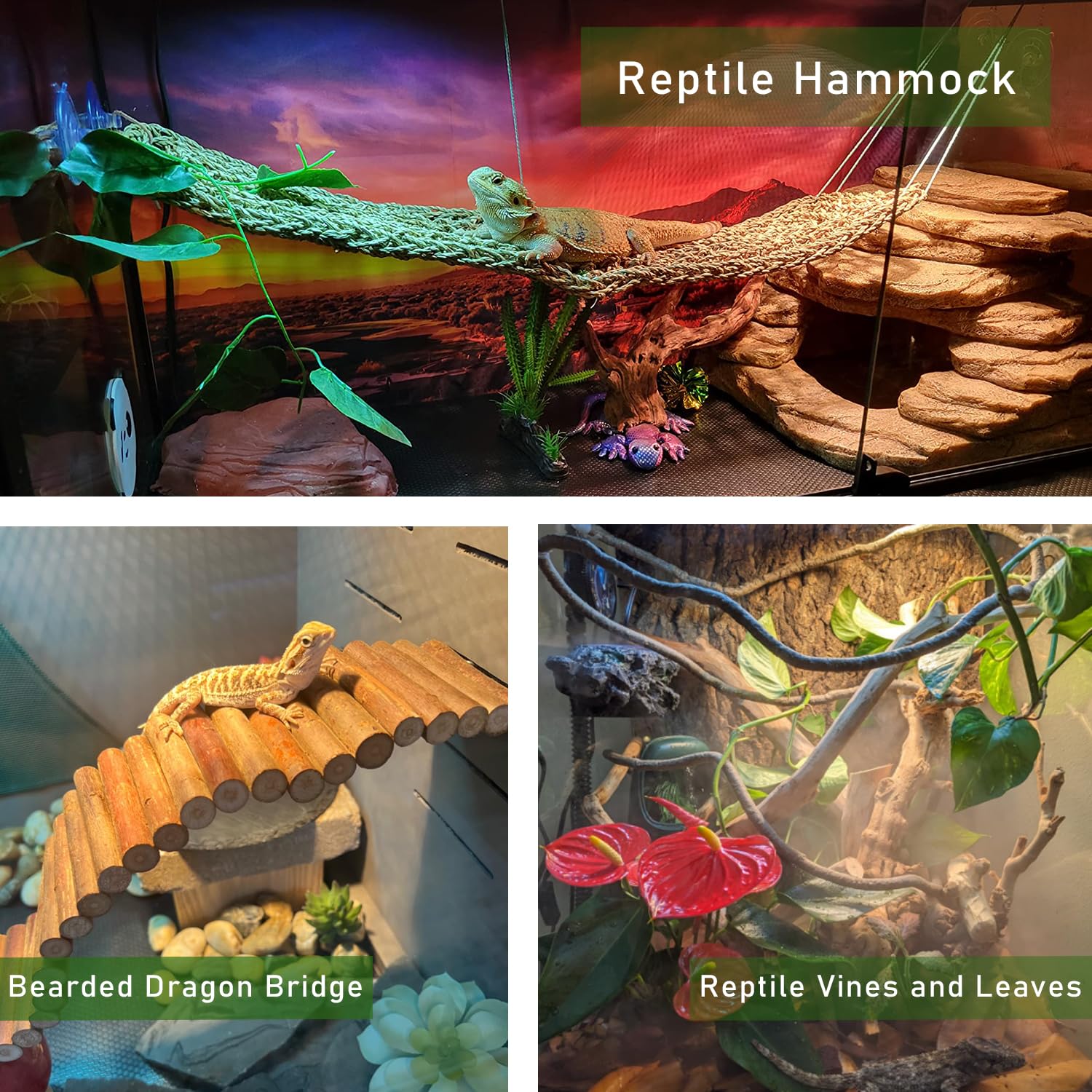 TankMatDecor flexible bendable bridge adds climbing routes and hiding spots.