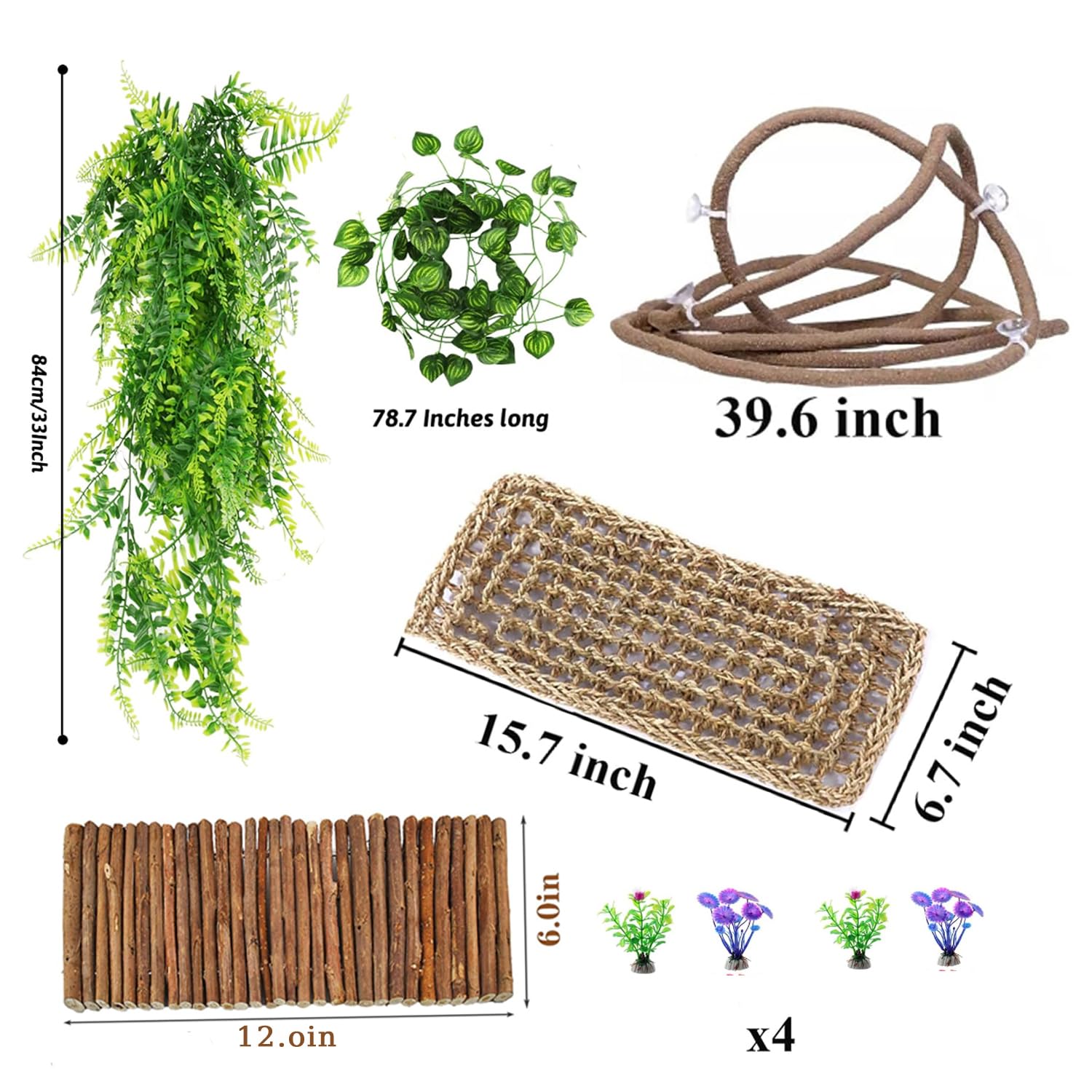 TankMatDecor stand plants pack provides versatile backdrop for various habitats.