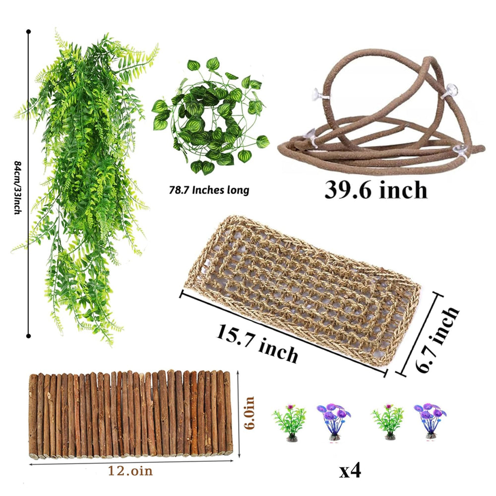 TankMatDecor stand plants pack provides versatile backdrop for various habitats.