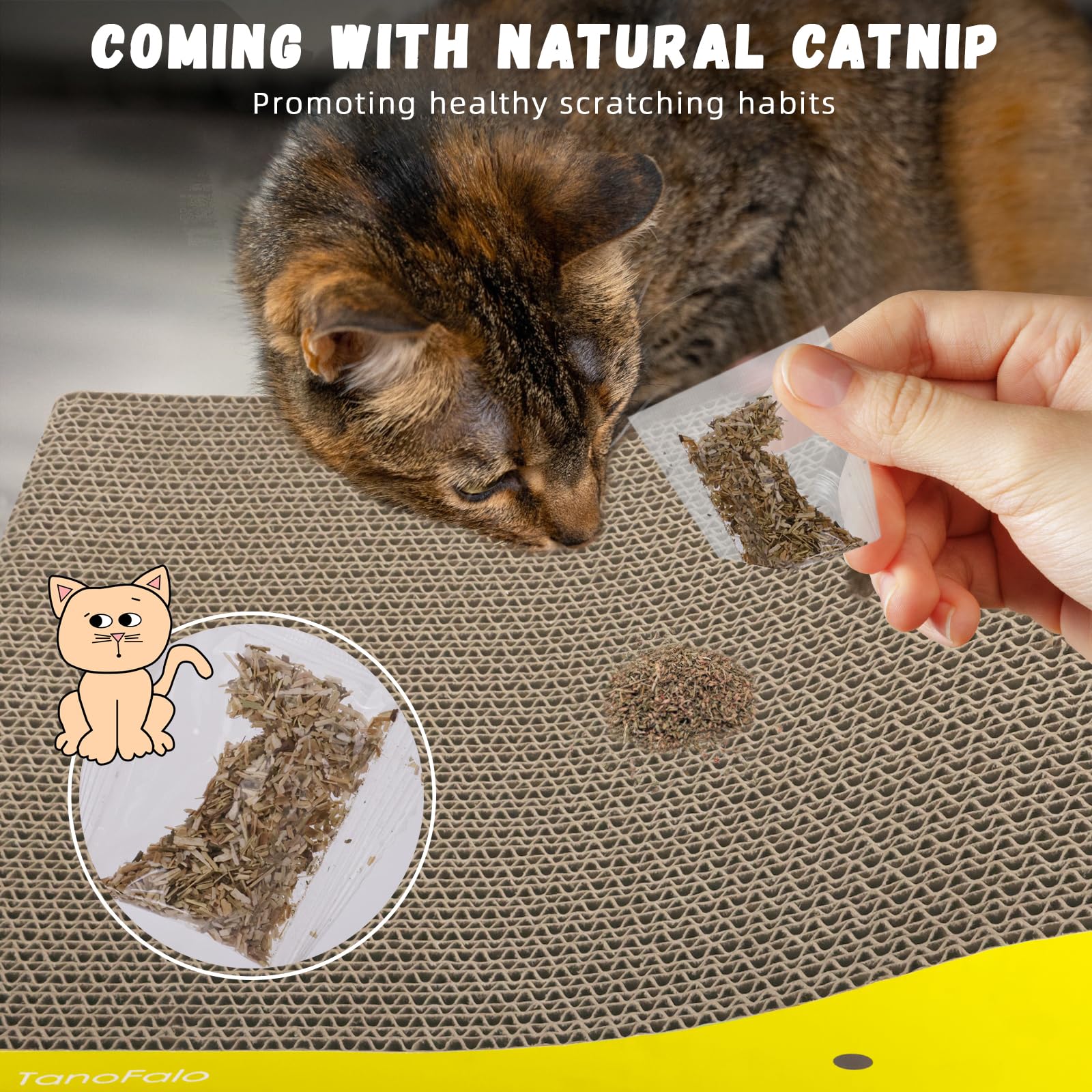 TANOFALO Cat Scratching Board 2-pack, great value for multiple scratching spots.