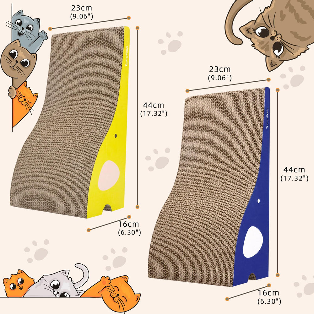 TANOFALO Cat Scratching Board with catnip, inviting scratching and playtime.
