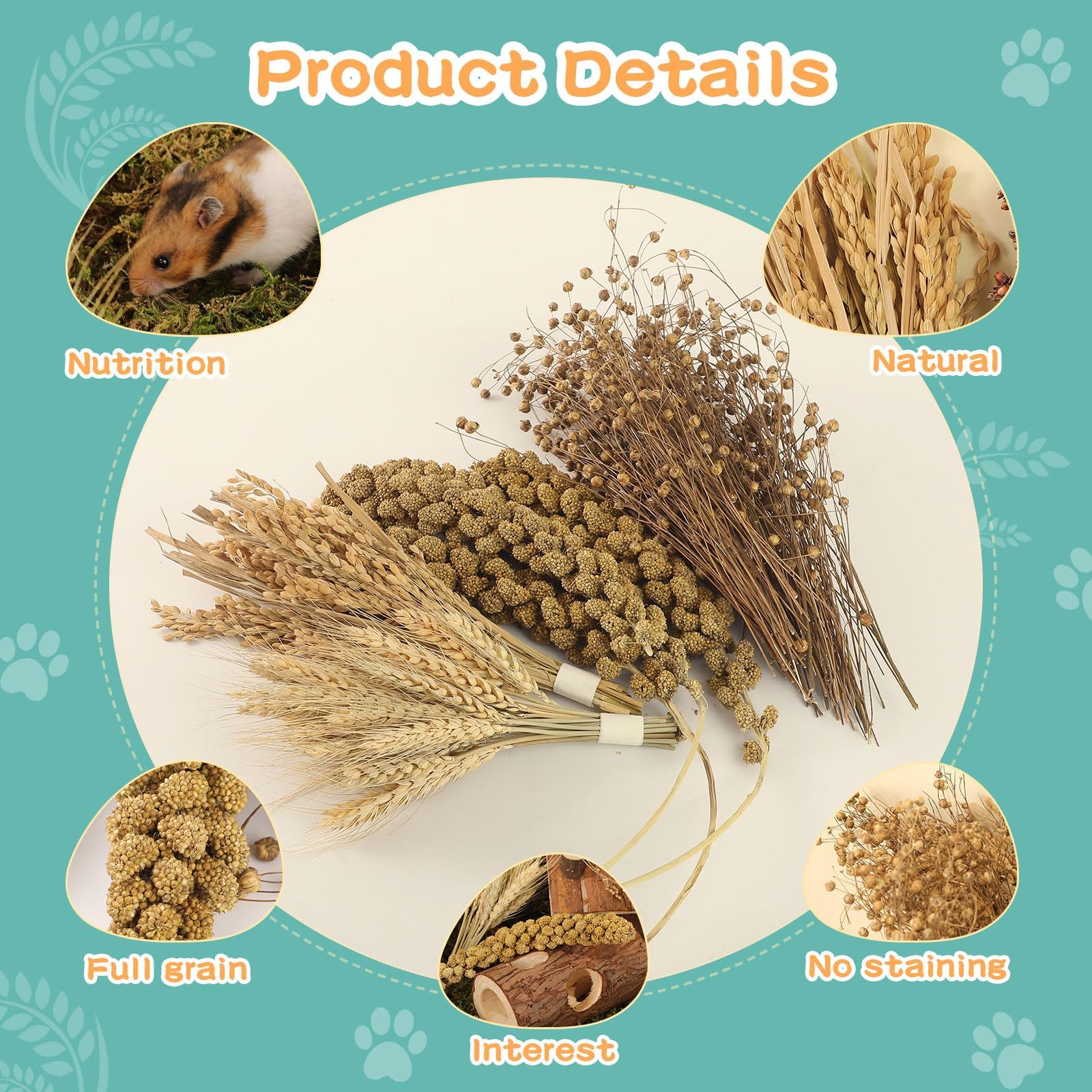 TAOKEKE Hamster Spray Set sun-dried materials emphasize natural safe bedding options