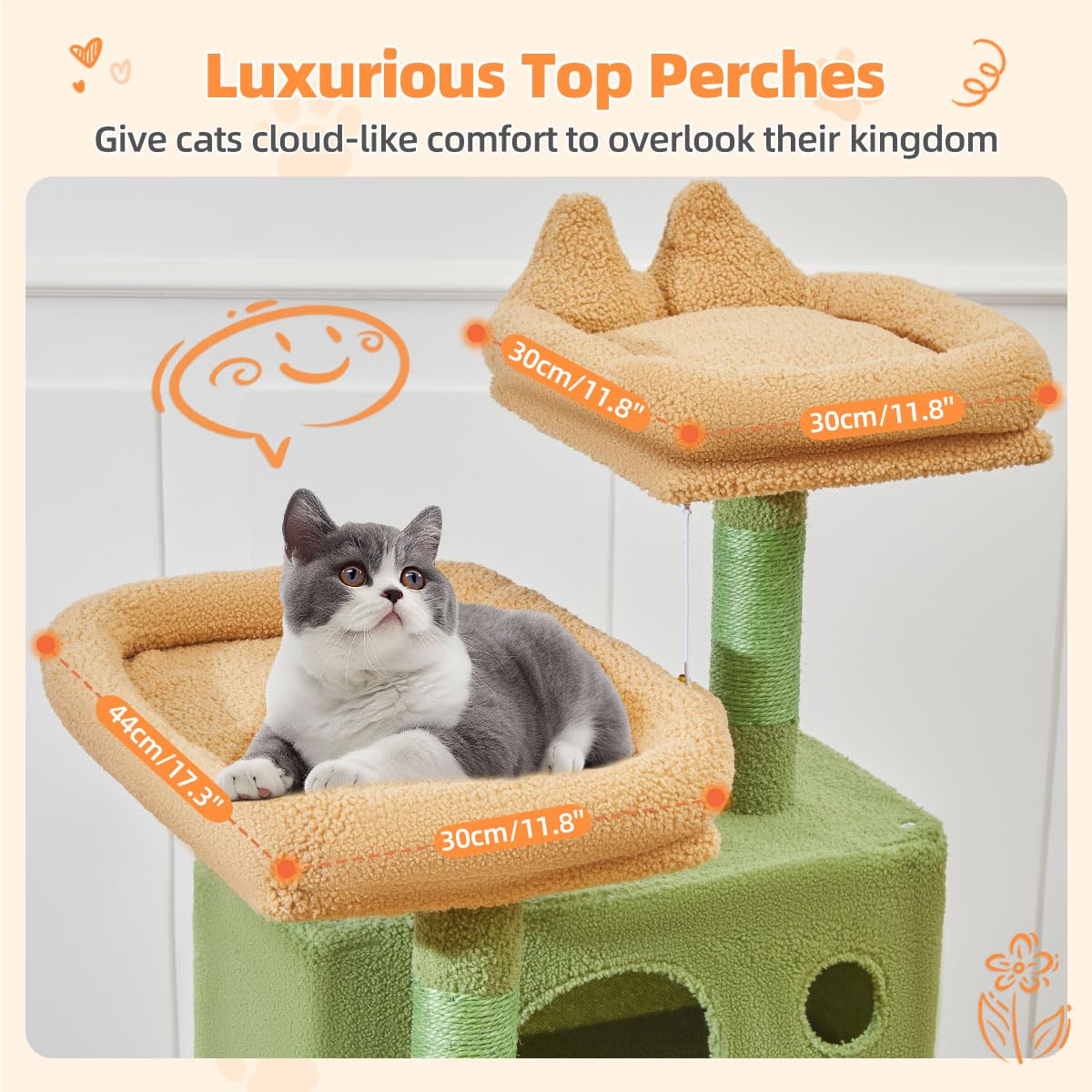 Taoqimiao cactus cat tree sisal posts invite natural scratching and surface protection.