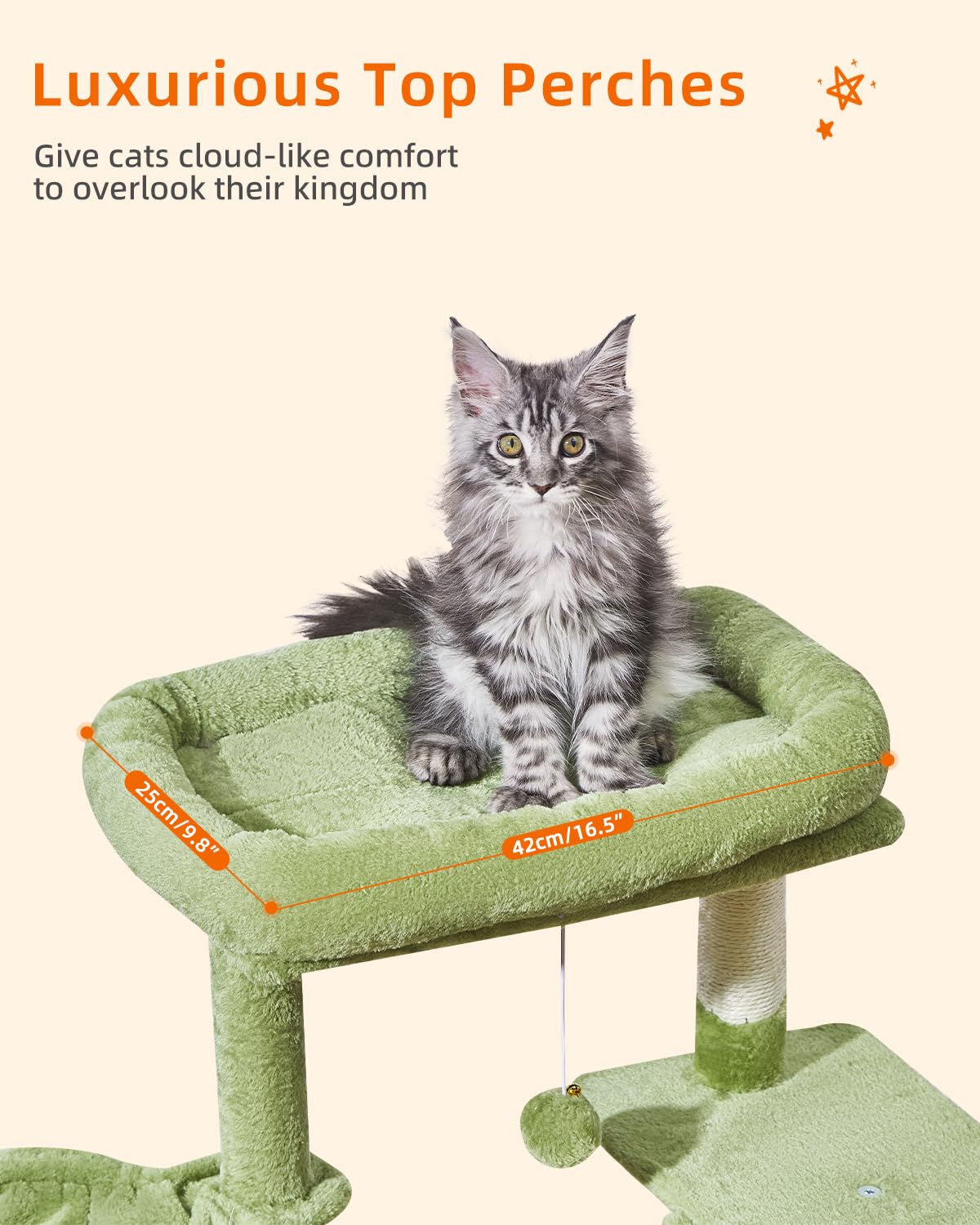 Taoqimiao cat tree three-level design invites climbing and exploration.