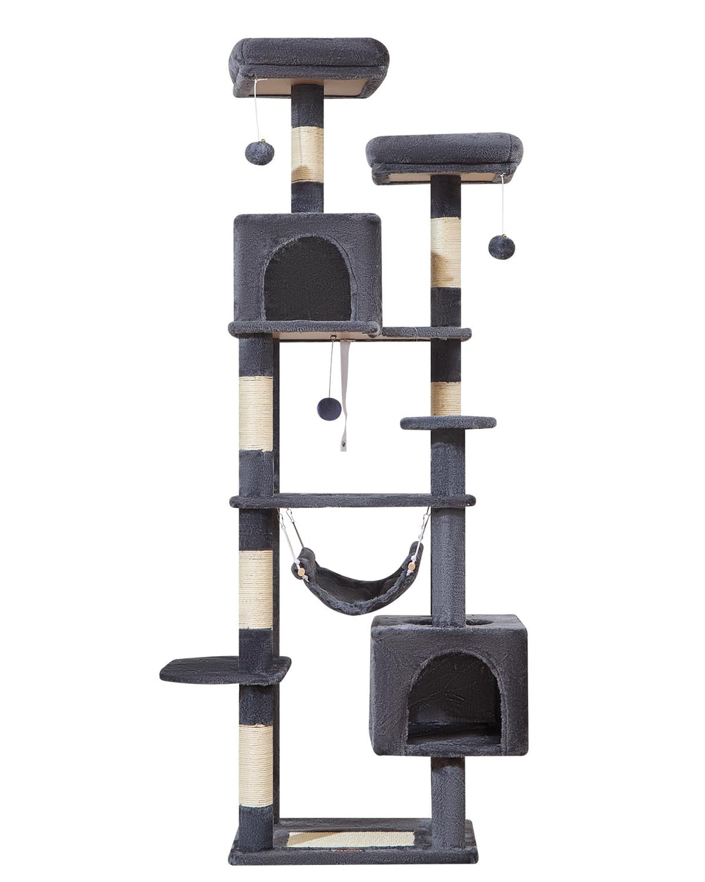 Taoqimiao cat-tree anti-tip-base boosts safety.