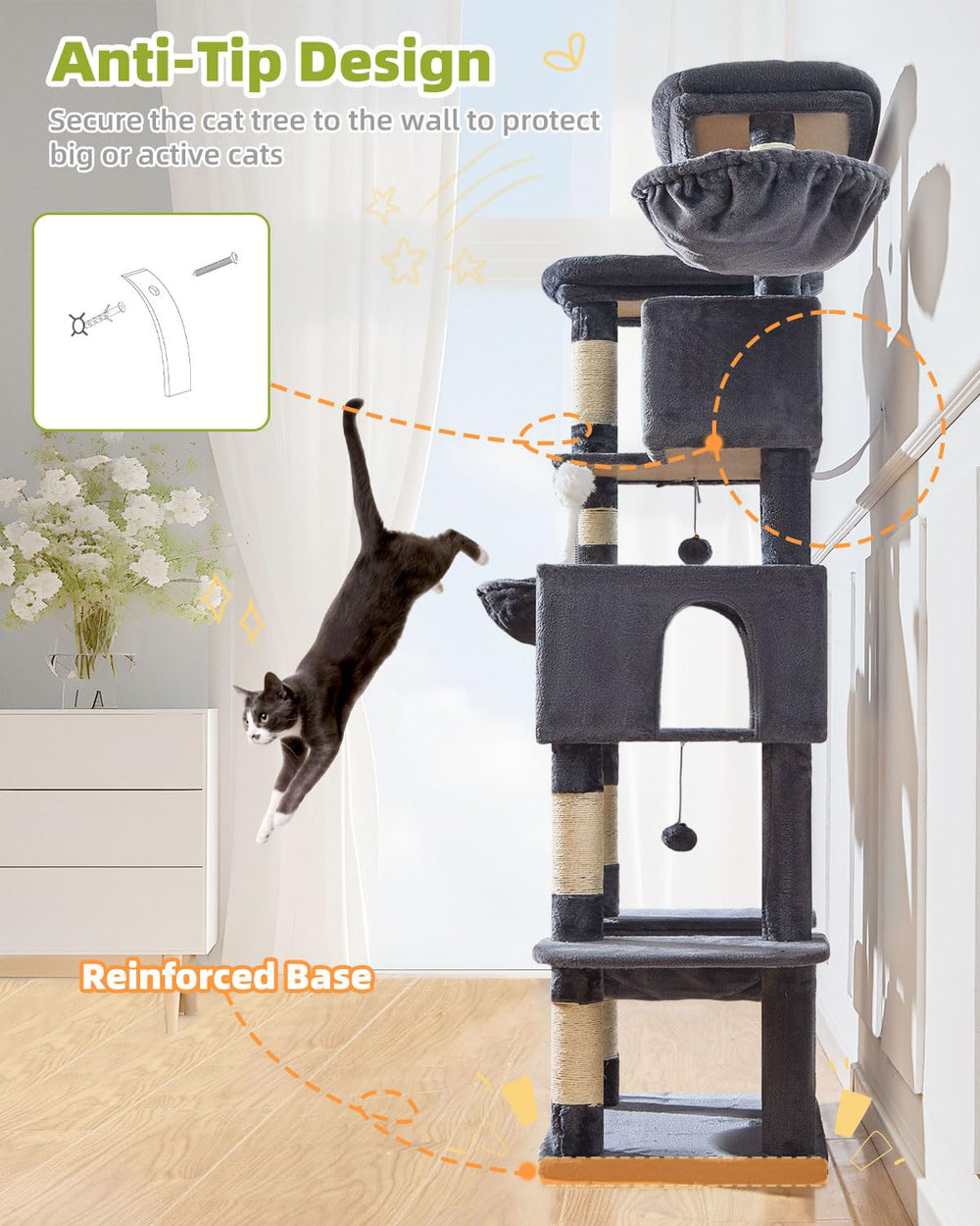 Taoqimiao cat tree assembly guide simplifies setup for quick use.
