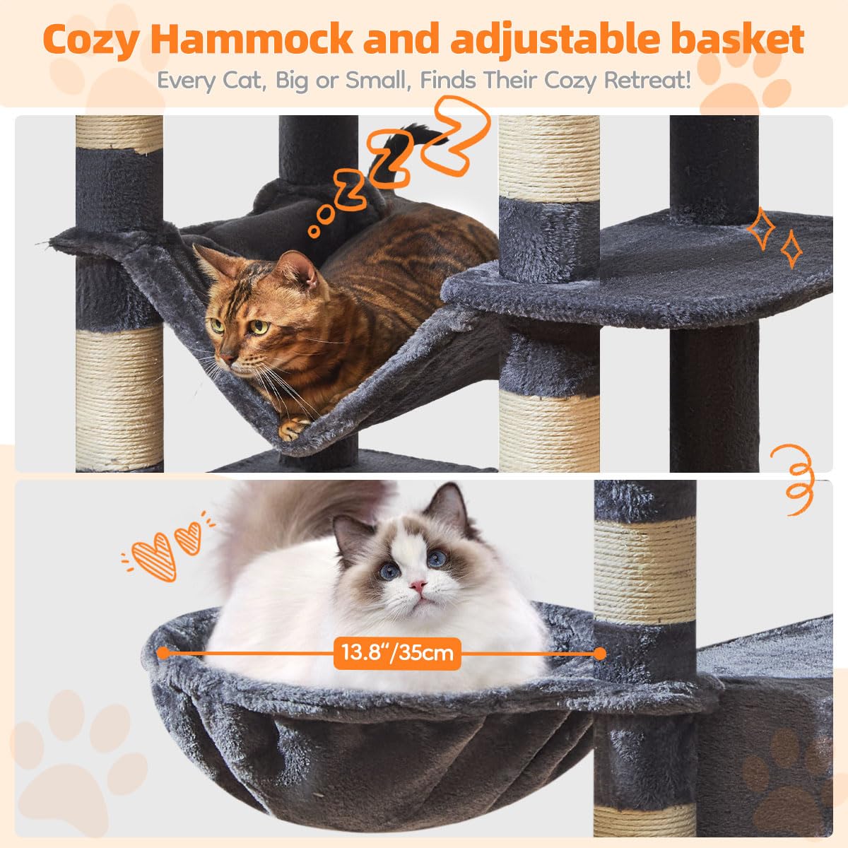 Taoqimiao cat tree extended platforms offering varied perches