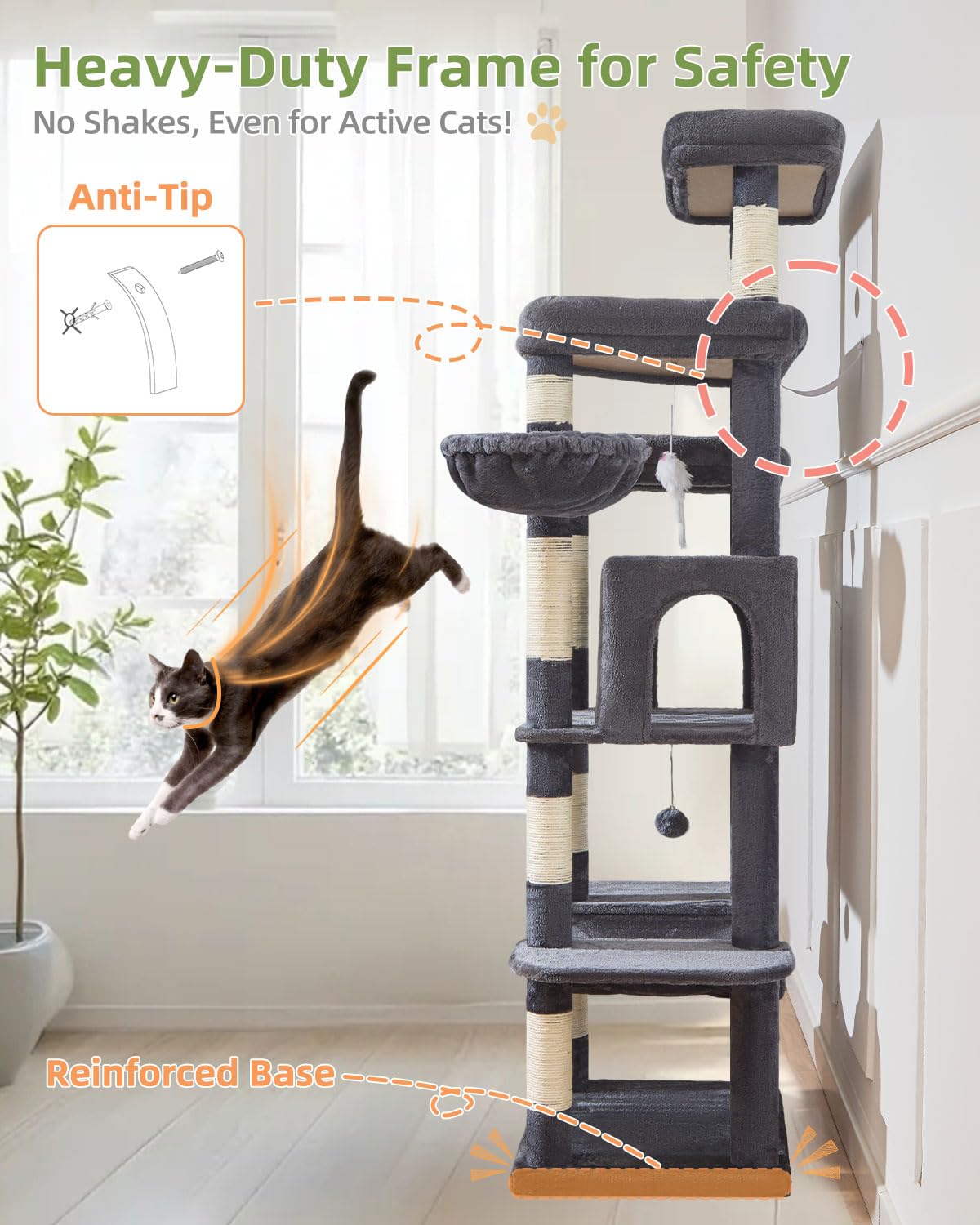 Taoqimiao includes bells and toys to entertain cats