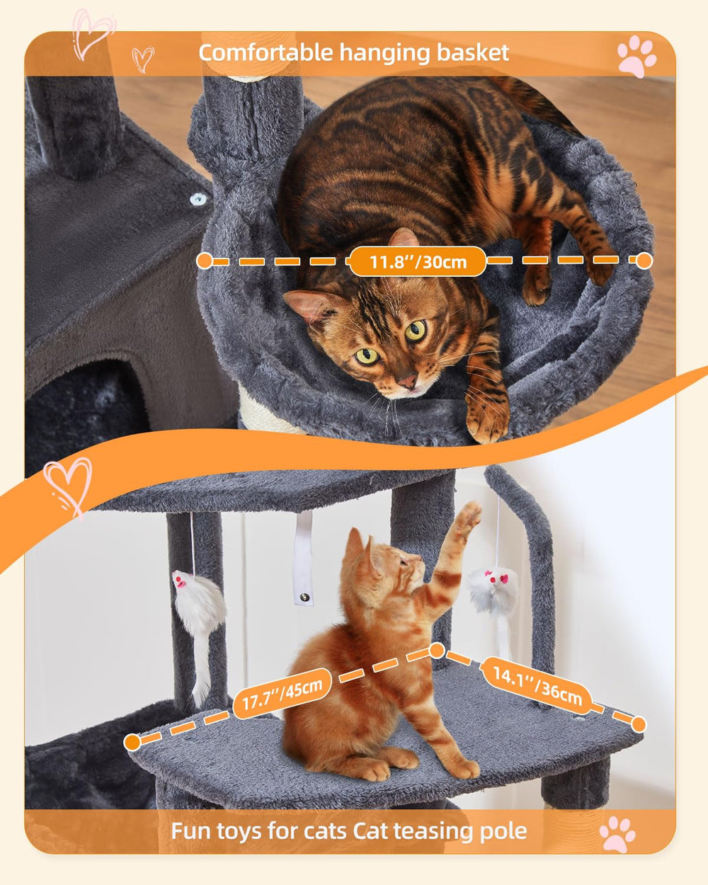 Taoqimiao cat tree leisure hammock delivers a breezy lounging retreat.
