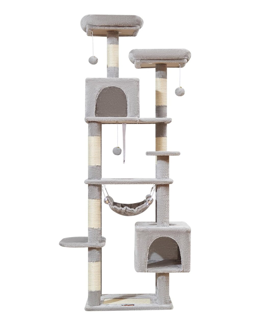 Taoqimiao cat tree light-gray-finish fits modern living rooms