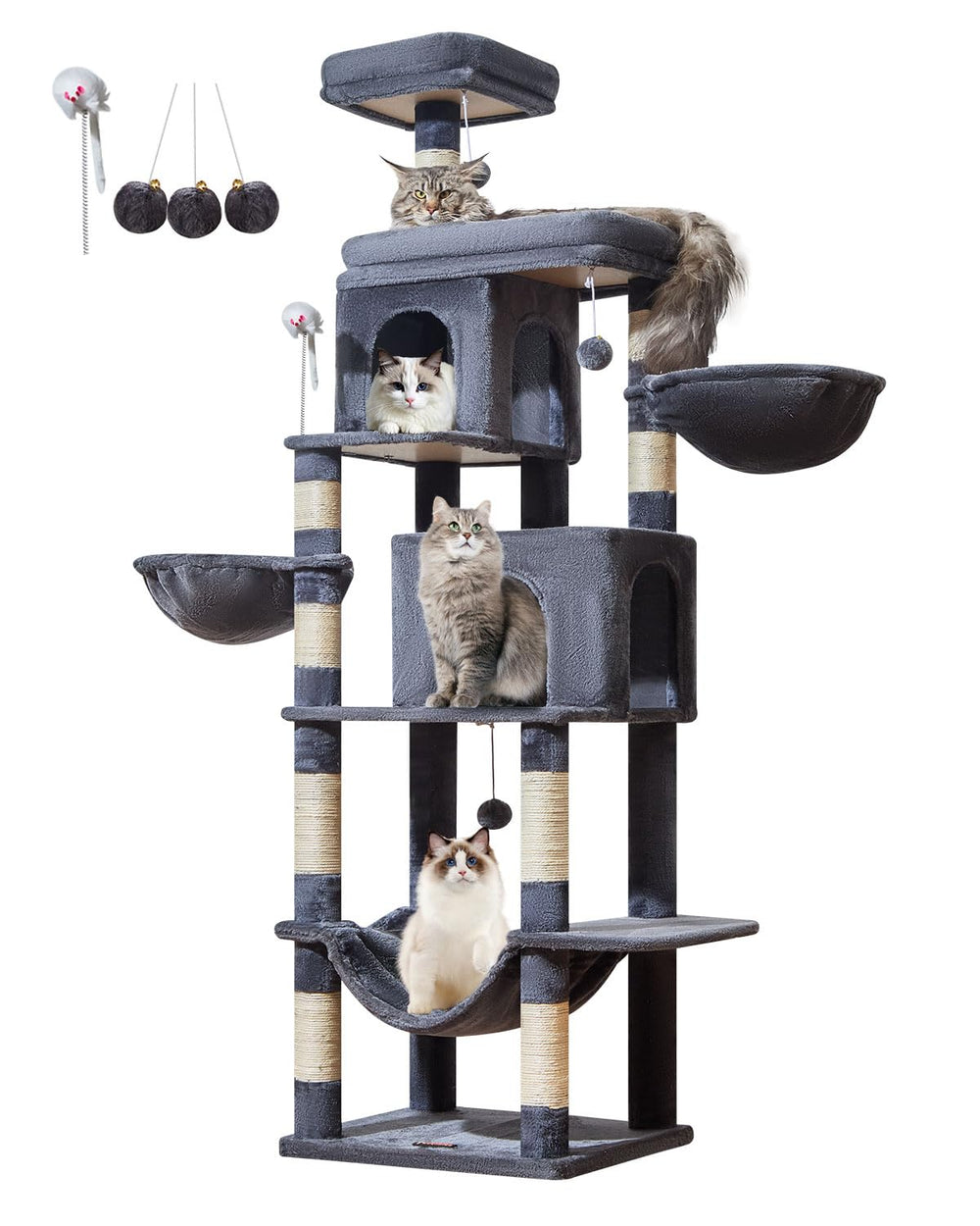 Taoqimiao cat-tree metal baskets deliver durable, safe spaces.