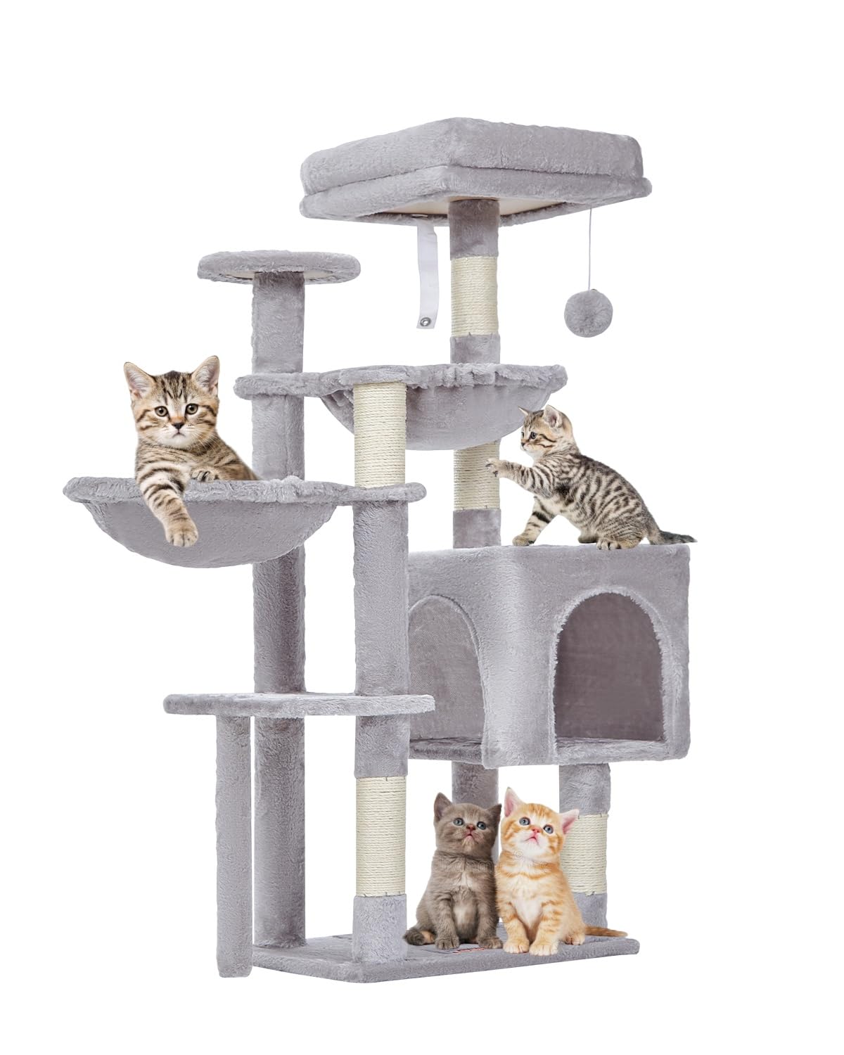 Taoqimiao Cat Tree overview shows sturdy indoor-friendly design for playful cats